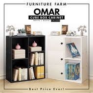 F&F: Omar cube Bookshelf/rak buku/almari buku/wood shelf/cabinet/rak buku tingkat