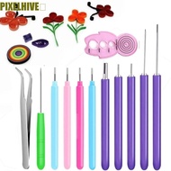 PIXELHIVE​ 12PCS Quilling Needle Kit, Quilling Slotted Pen Multi Size Paper Quilling Tools, DIY Pape