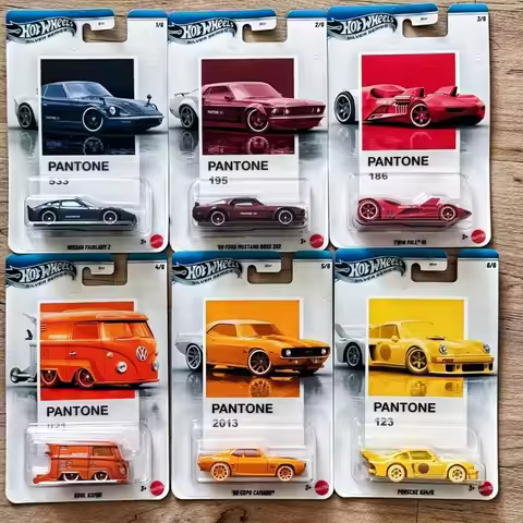 Hot Wheels 1:64 Silver Series Pantone Artsy Sets Persche Camaro Kombi Mustang Nissan Alloy Die-Cast 
