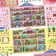 2.5D Large Size Scene Building Sticker Pack Today in Business Vol. 20 Series 3D Miniature House Jour