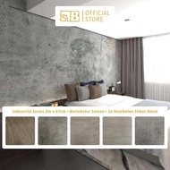 [Extra High Quality] Wallpaper Furniture Industrial Series Bertekstur Semen Terasa Timbulnya Anti Ai