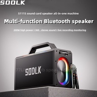 SODLK 200W High Power Wireless Karaoke Bluetooth Speakers Stereo Surround Subwoofer Portable Home Theater Sound With Mic Boombox