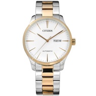 Citizen Automatic NH8356-87A Mens Two Tone Stainless Steel Casual Watch White Dial
