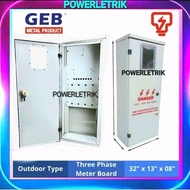 *READY STOCK* GEB 415V THREE PHASE 3 PHASE OUTDOOR KWH METER BOX (METAL) 32” x 13” x 08” INCH