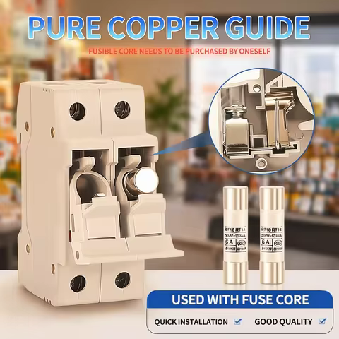 RT18-32X 1/2/3/4P 2/3/4/5/6/8/10/16/20/25/32A Din Rail mounting Fuse Holders Fuse Holder Base Pole f