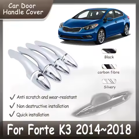Door Handle Cover For Kia Forte K3 Cerato YD 2014~2018 2015 2016 2017 Chrome Door Exterior Handle St