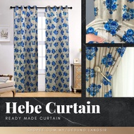 HEBE CURTAIN Langsir Bercorak (15 Corak) / Langsir Rumah / Langsir Tingkap / Langsir RING Type / Lan