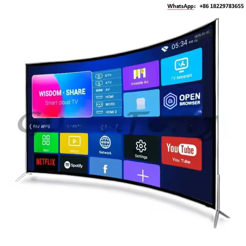 Android Intelligente 50 60 65 70 75 80 Inch Television 2k 4k Smart Tv 55 Inch Curve