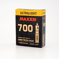 MAXXIS UltraLight/ Welter Weight Inner Tube 700x23/32c  Presta Valve Inner Tube | Super Lightweight 