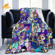 【IN STOCK】 Tokidoki Cute Cartoon Flannel Blanket Soft Comfortable and Throw Warm Blanket Fits Couch Sofa Bedroom Living Room Suitable for Kids Adults