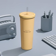 Oolab 莫蘭迪系列 二代不鏽鋼吸管杯850ml - 奶油戀人