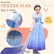 Jusyco Frozen Elsa Anna Costume / Children's Birthday Dress Elsa Frozen Costume