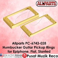 Allparts PC-6743 Slanted Side Flat Bottom Humbucker Pickup Ring Set for Epiphone Guitar Black/Cream 