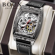 ️ BOUX Men Punk Skeleton Mechanical Watches Super Tonneau Original Seagull ST1601K2 Automatic Self-W