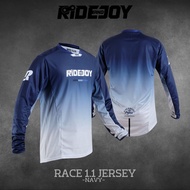 Jr RACE1.1 NAVY - Premium Dryfit MTB Bike Jersey RIDE AND JOY downhill enduro Sports Top