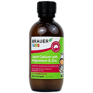 Siro Brauer Kids Liquid Calcium with Magnesium and Zinc nhập khẩu từ ÚC - Bổ sung Vitamin Canxi, Mag