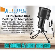 FIFINE K683A USB Desktop PC Microphone with Pop Filter for Computer and Mac, Studio Condenser Mic (K