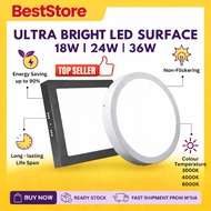 SIRIM SUPER BRIGHT Surface Downlight Round / Square 20W 30W 40W LED Downlight Ceiling Light Lampu Ru