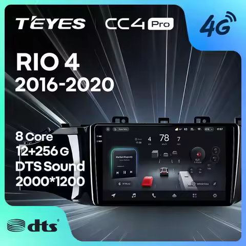 TEYES CC4 PRO For Kia RIO 4 2016 - 2020 CarPlay Android Auto 2DIN Autoradio Car play Radio Multimedi