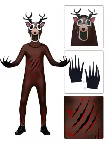 99 Nights In The Forest Deer Costume Fnaf Horriable Halloween owl party Costume for Adult Kid Nightm