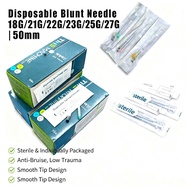 READY STOCK Disposable Blunt Needle 18G/21G/22G/23G/25G/27G 50mm Sterile Micro Cannula Beauty Needle