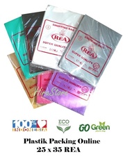 plastik HD tanpa plong 25x35 warna silver merk REA isi 100 packing on