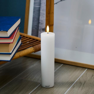 丹麥 LED 蠟燭擺飾 5x20cm 白色
