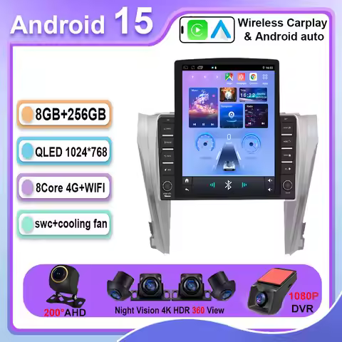 5G Wifi 9.7" For Toyota Camry 8 2015 2017 Car Radio GPS BT High-performance Navigation Screen Androi