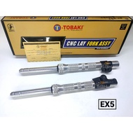 EX5 HIGH POWER FRONT FORK CNC LAY ALLOY FORK DEPAN SET ALLOY CNC FORK FRONT SET CNC