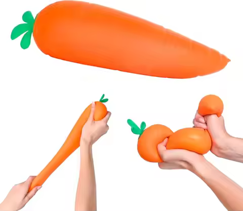 1pc Squishy Carrot, Vegetable Shaped Stress Relief Squishy, Sensory Relax Squishy For Adults, Help R