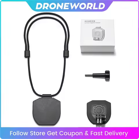 Go 3S Magnetic Neck Strap Hold Mount Bracket Adapter W Lanyard For DJI Osmo Nano/360/Action 5 Pro/Go