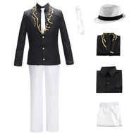 TMSREBU Kibutsuji Muzan Cosplay Costume Kimono Long Robe Suit Uniform Outfit Halloween Full Set