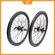 LUCE Alloy Wheelset 20" 451 with NOVATEC Hub - Carbon Look