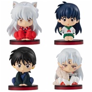 4Pcs/Set 4.5cm inuyasha Anime Figure Sesshoumaru Higurashi Kagome Kawaii Cartoon Q Version PVC Actio