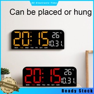 Electronic Digital Clock With 5 Modes, Big Digits, Sleep Button, Voice Control, Adjustable Brightness Table Clock For Office, Living Room, Bedroom, School