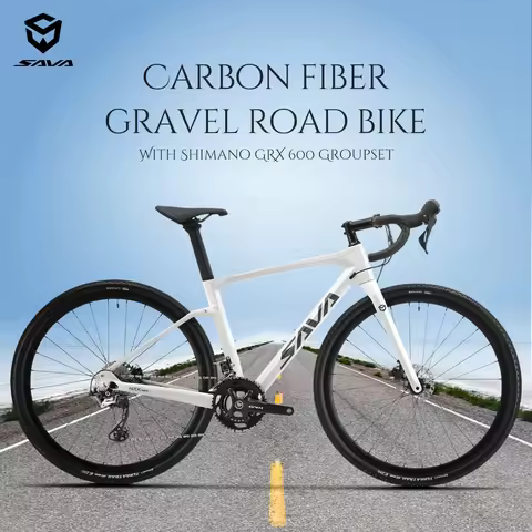 SAVA Carbon Fiber Gravel Road Bike with SHIMAN0 GRX-600 11-Speed Kit Off-Road Class Road Bike Race B