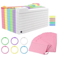 300 Pack Index Cards, 3inch X 5inch Ruled Index Cards with Ring, Colored Lined Flash Cards, Both Sid