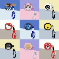 for RedMi Buds6 Play Case Cartoon Stitch Cute Doraemon Lanyard Silicone Soft Case Suitable for RedMi