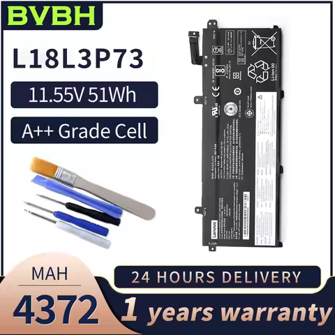 BVBH L18L3P73 Laptop battery T14,P14s For Lenovo ThinkPad T490,T495,P43S 1st Gen L18C3P72,L18C3P71,L