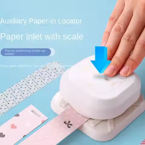 Simple DIY Crafts 4 in1 Hole Punch Punching Binding Mini Paper Punch Manual 4 in1 Loose-leaf Punch S
