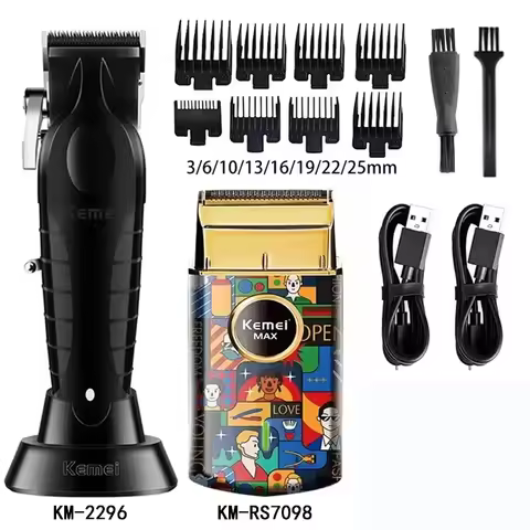Kemei Hair Clipper Km-2296 Km-418 Km-RS7098 Barber Blading Hair Cutting Machine Clipper Grooming Cor