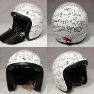 หมวกกันน็อค Altrax MC สีขาวมุก ลายสูตร ฟรีแก้ปหมวก by JTM RIDER