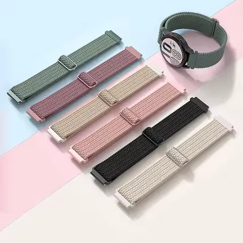 20mm/22mm Band For Samsung Galaxy Watch 7/4/6/5 pro/6 Classic/gear s3/active 2 Braided Solo loop bra