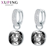 2021Xuping Jewelry Fashion Crystal Drop Earrings with High Quality Rhodium Plated for Mother Gift A0