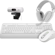 [Combo Set] Logitech M650 Wireless Mouse + K650 Wireless Keyboard + Zone Vibe 100 Headphones + Brio 