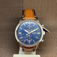 Fossil FS5279 Townsman Chronograph Luggage Leather Blue Dial Analog Men's Watch