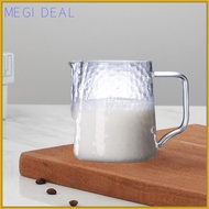 [MEGIDEAL] Milk Frothing Jug Jug Decorating Frother Cup Creamer Milk Glass Handle