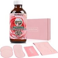 BENAYO fense jingyou Cold Pressed Organic Castor Oil in Glass Bottle,Castor Oil Pack Wrap for Waist and Thyroid Neck,Organic Castor Oil Pack Kit.