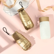 Small Small Golden Umbrella Sunshade Ladies Anti-Ultraviolet Umbrella 14cm Lightweight Small