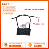 Capacitor fan universal 1uF 400V 50/60Hz square 2-wire (detachable) fan spare parts